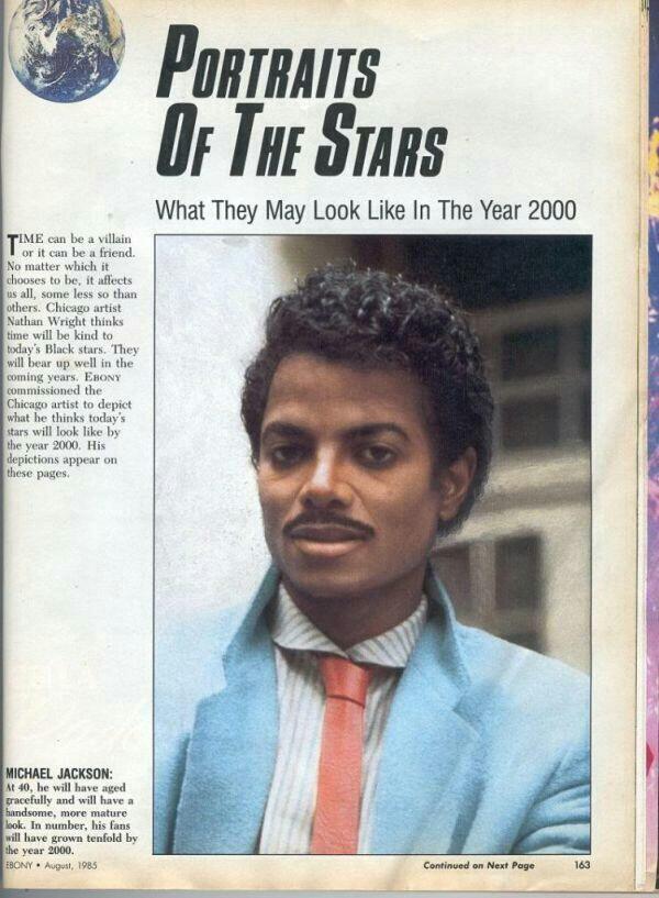 Michael Jackson prediction in Ebony Magazine, 1985