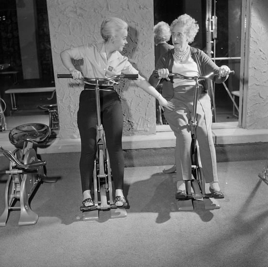 Exercise machines and gyms were becoming more popular