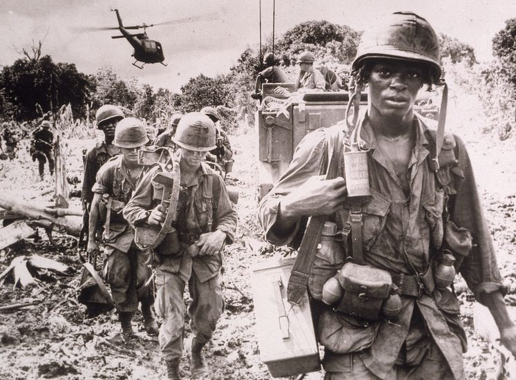 A depiction of the Vietnam War