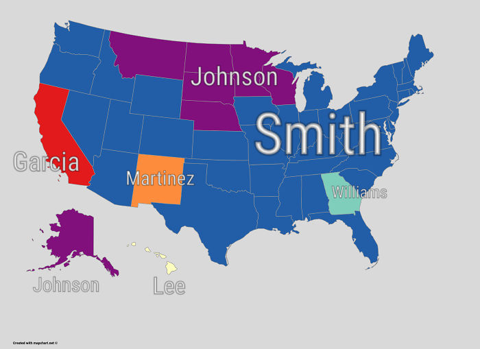 US's most common surnames