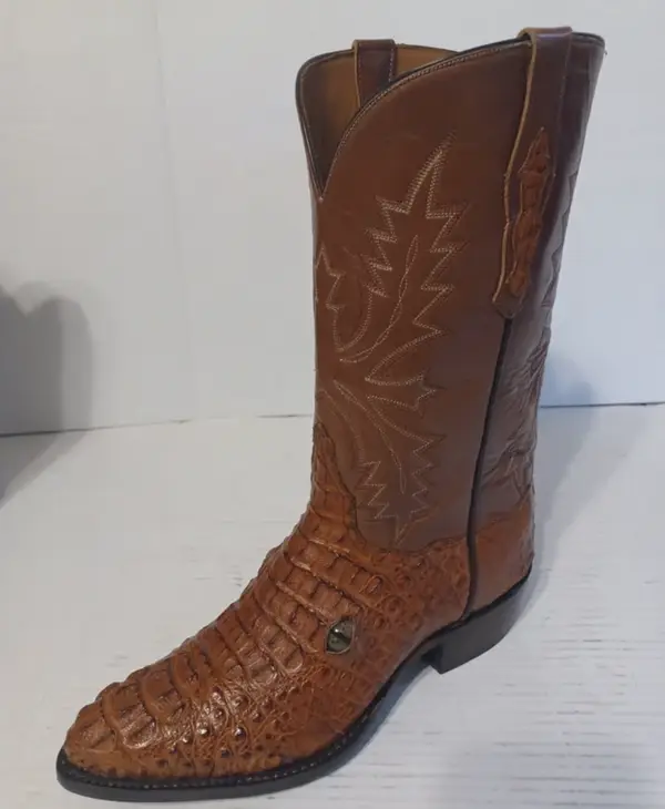 Alligator cowboy boots with eyes