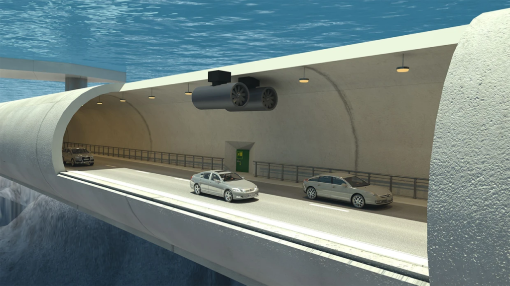 The proposed floating tunnel in Norway