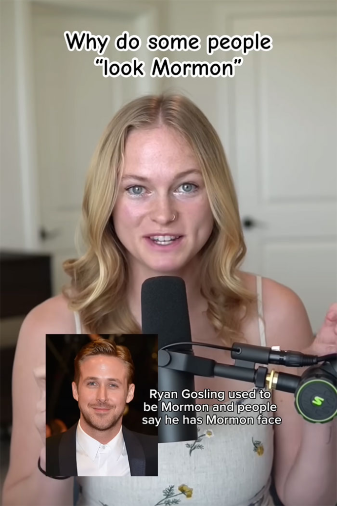 Alyssa explaining Gosling's appearance as Mormon
