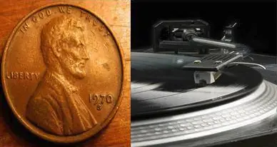 Coin and record player