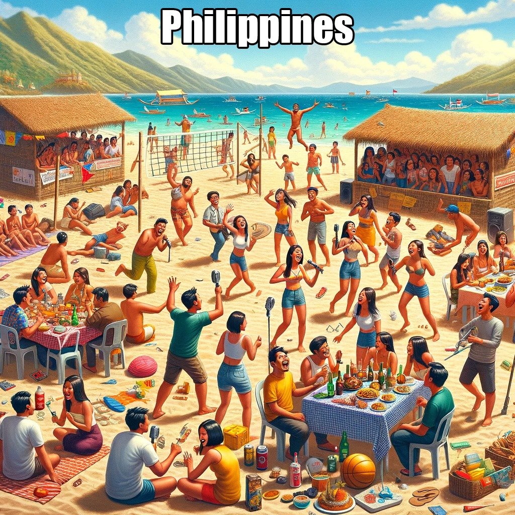 AI rendition of Spring Break in the Philippines