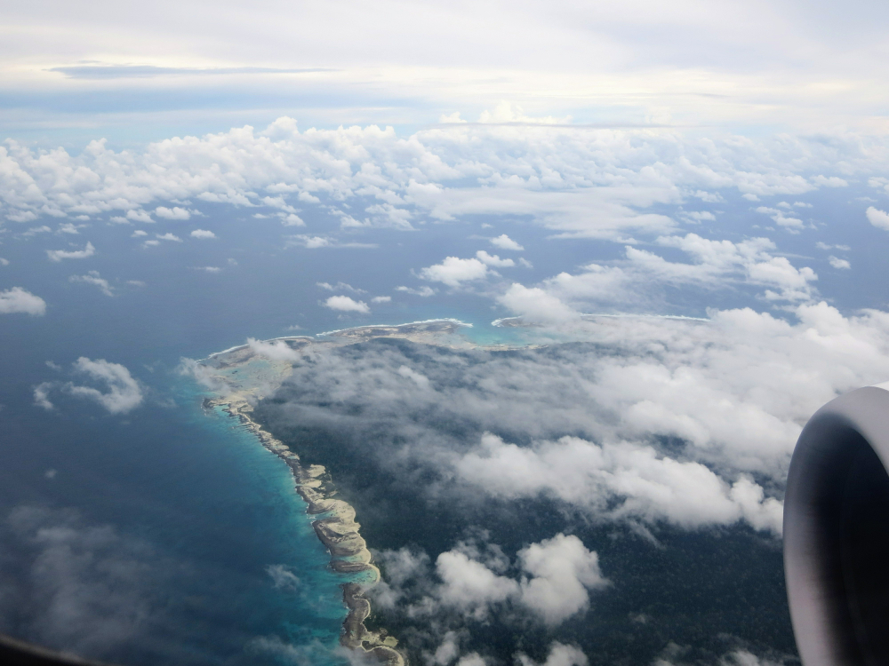 Aerial view of North Sentinel Island, Andaman.
