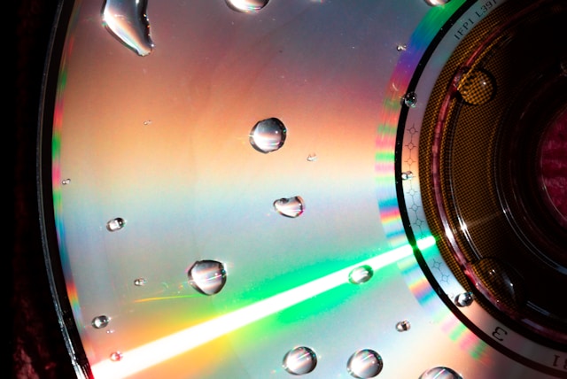 Old CD reflective surface