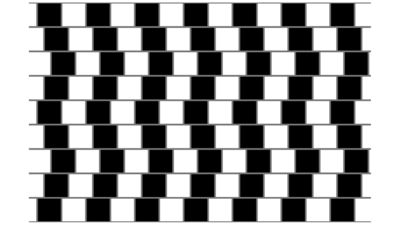 Parallel lines illusion