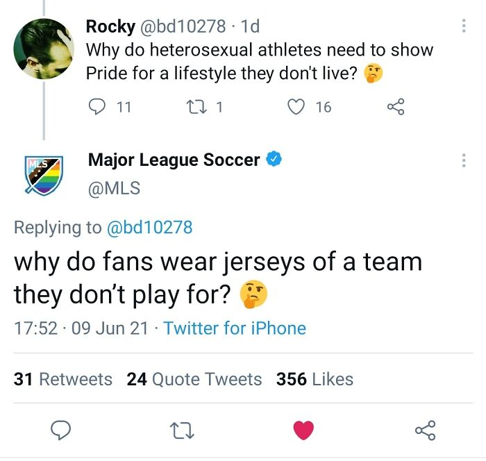 Comment on supporting pride