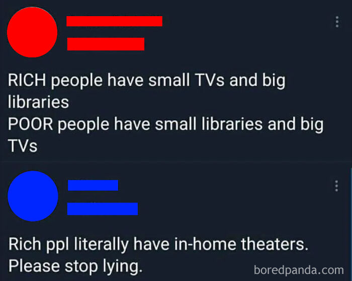 Rich people have big TVs