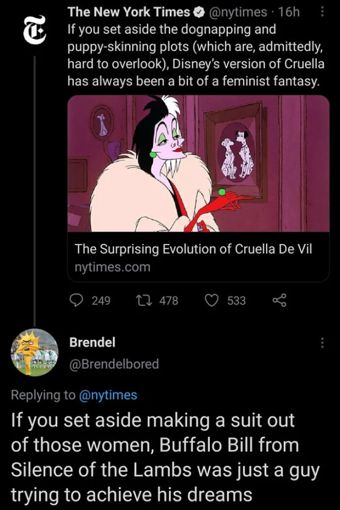 Cruella is a villain