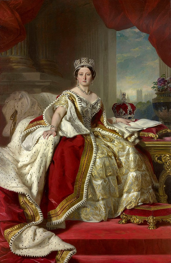 Queen Victoria in her coronation clothes, by Franz Xavier Winterhalter, 1859