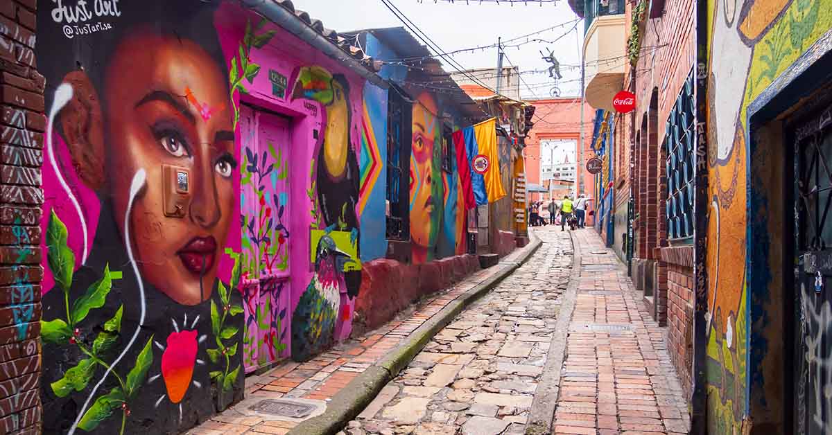 alley way with street art adorning the walls