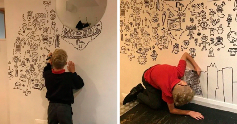 9-Year-Old Kid Who Kept Getting In Trouble For Doodling In Class Gets A Job Decorating A Restaurant With His Drawings - Featured image