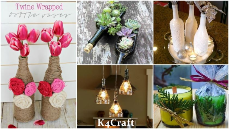 17 Amazing Ideas That Turn Old Wine Bottles Into Adorable Crafts - Featured image