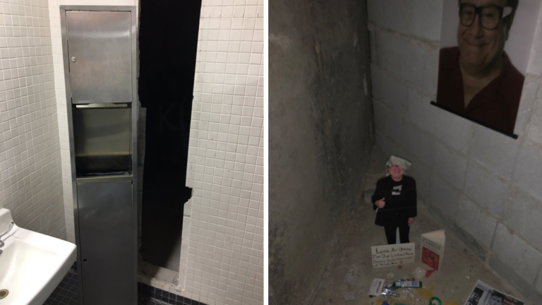 A college bathroom hides a bizarre Danny DeVito shrine, and we have questions - Featured image