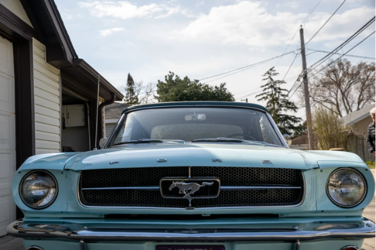 Gail Wise bought this Ford Mustang convertible, the first Mustang ever sold in the United States, in April 1964