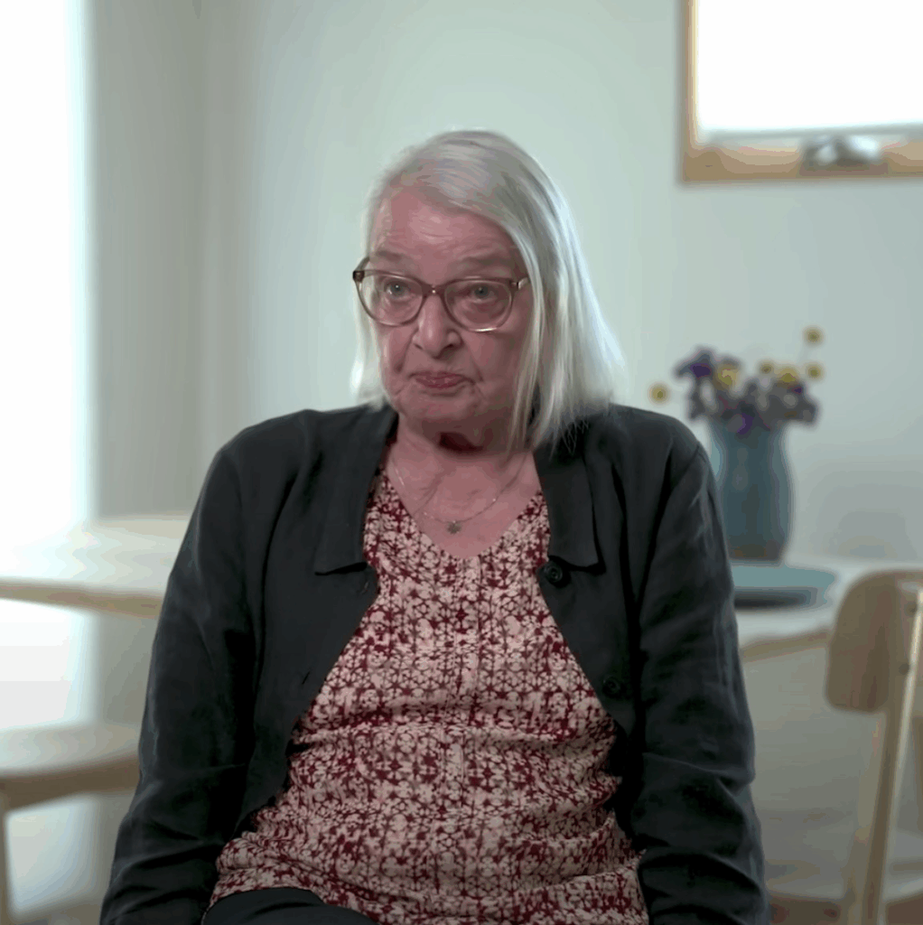 elderly woman talking