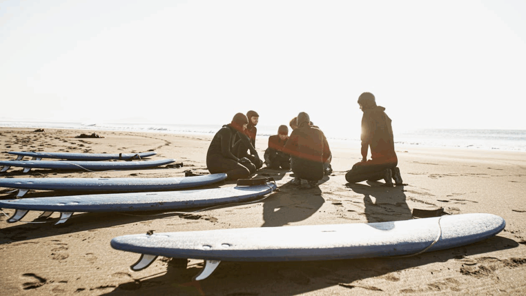 surfers at beach