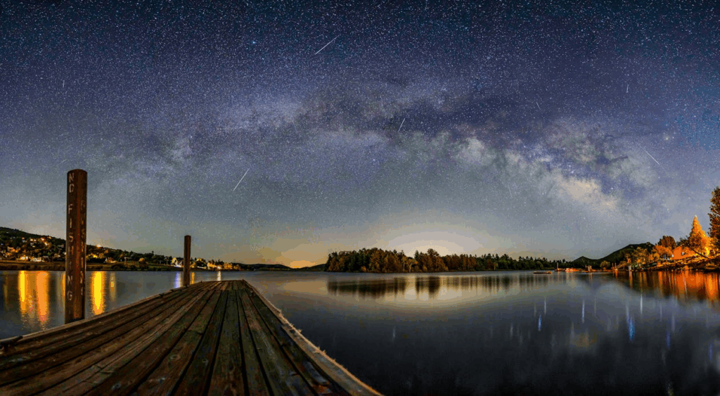 Milky Way Over Lake Cuyamaca at Night