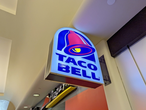 Honolulu - March 2, 2022: Fast Food Duo in Paradise Taco Bell and Pizza Hut Take Over Honolulu.
