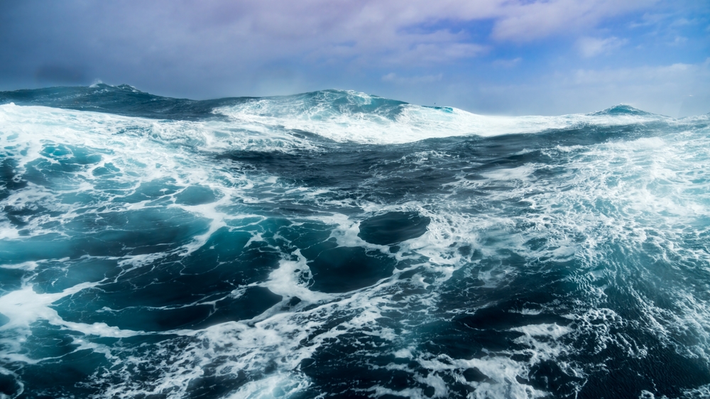 Stormy sea on the voyage to Antarctica, Ross Sea.