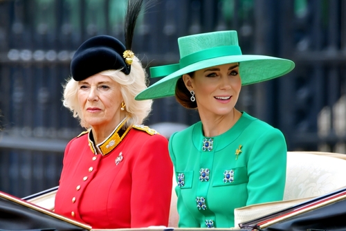 Westminster, London - June 17th 2023 Queen Camilla and the Princess of Wales return to Buckingham Palace after the Trooping the Colour.