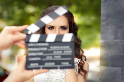 Elegant Woman Ready for a Shoot - Young actress ready to film a new scene