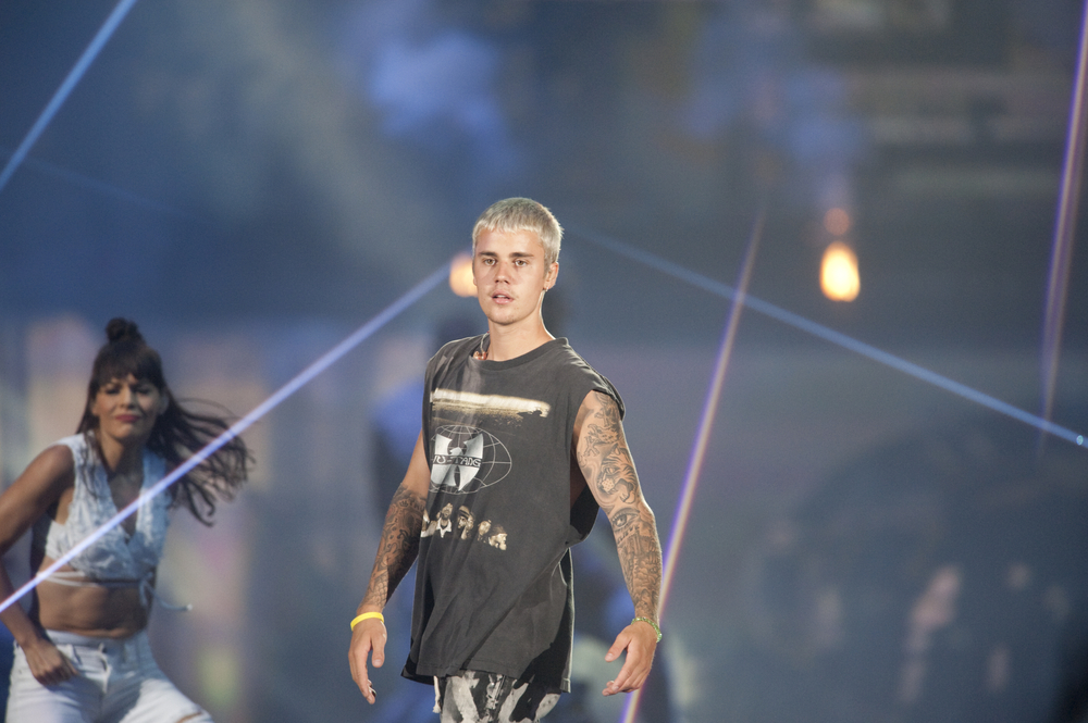 Justin Bieber performs in Pittsburgh Wednesday, July 13, 2016 during the 'Purpose' world tour at Consol Energy Center.