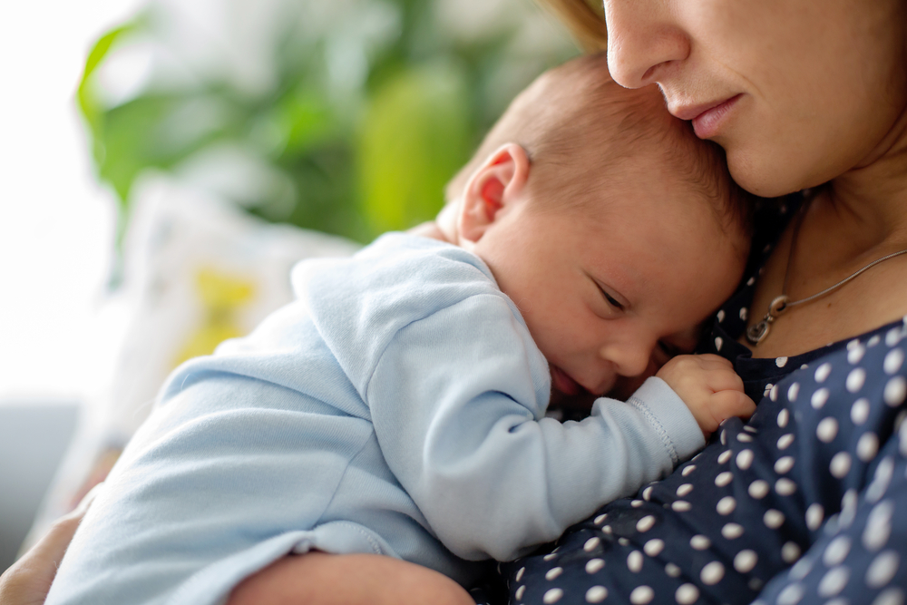 mother with newborn baby