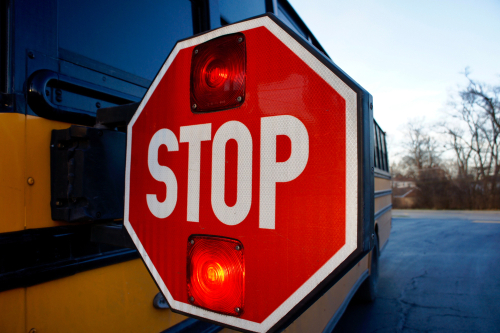 Stop sign red