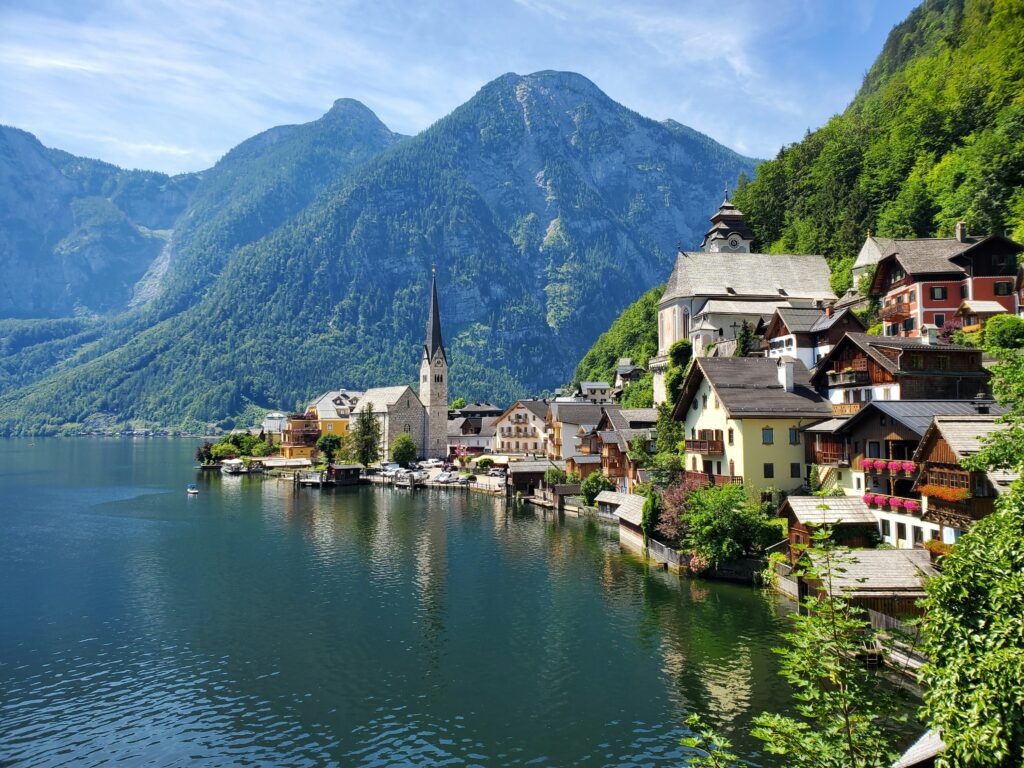 waterside village in Austria