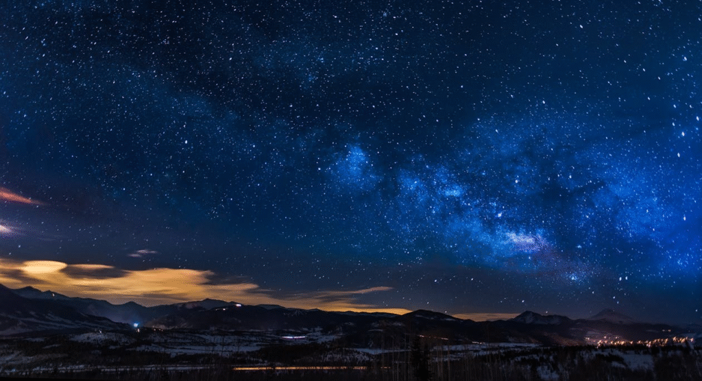 blue galaxy sky
