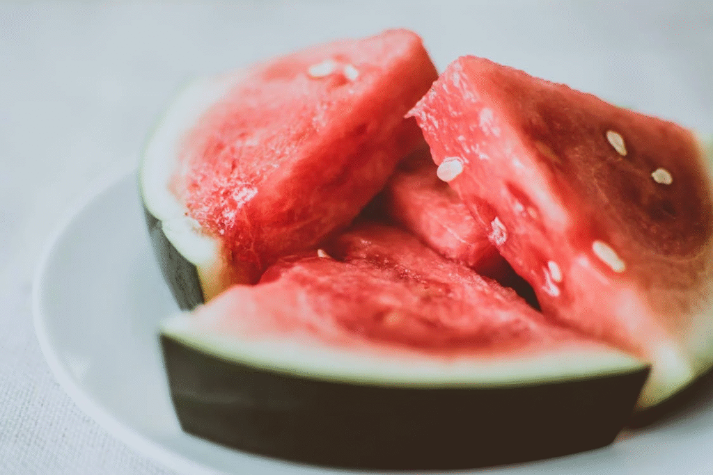 sliced watermellon