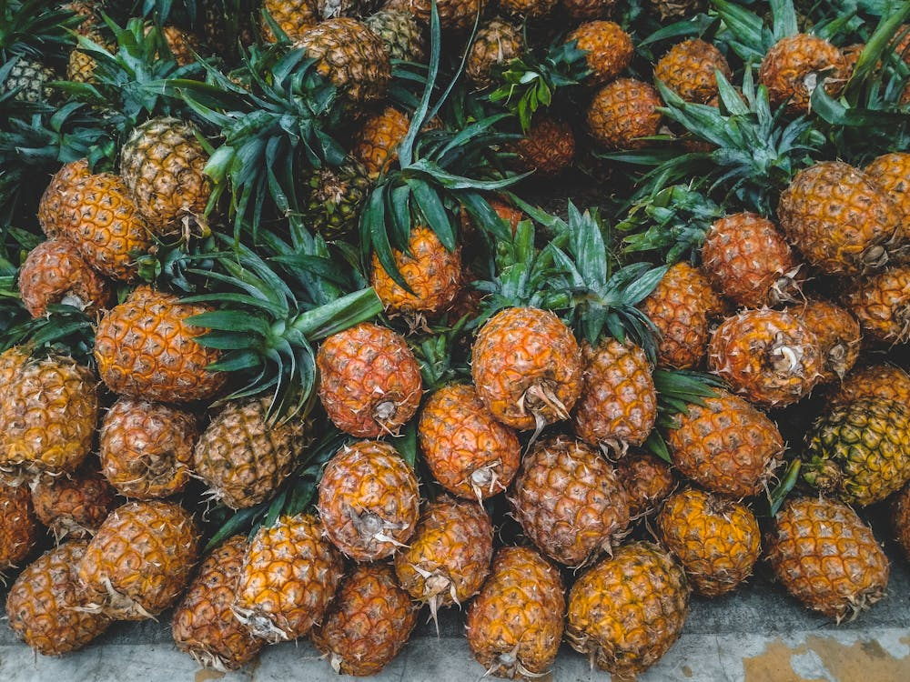 bunch of pineapples