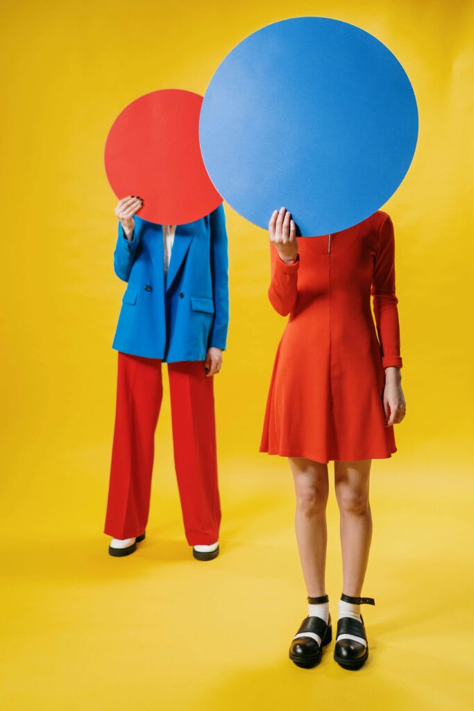 women wearing dress yellow background