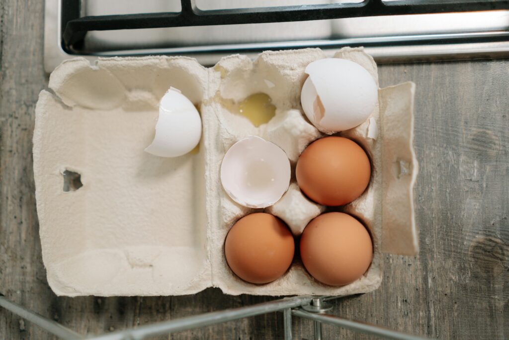 egg in egg carton