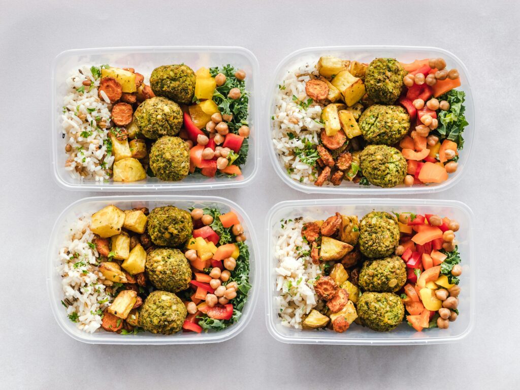 meal prep on table