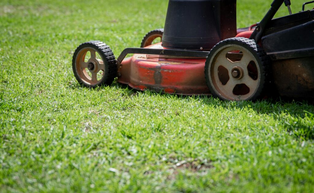 lawnower on grass