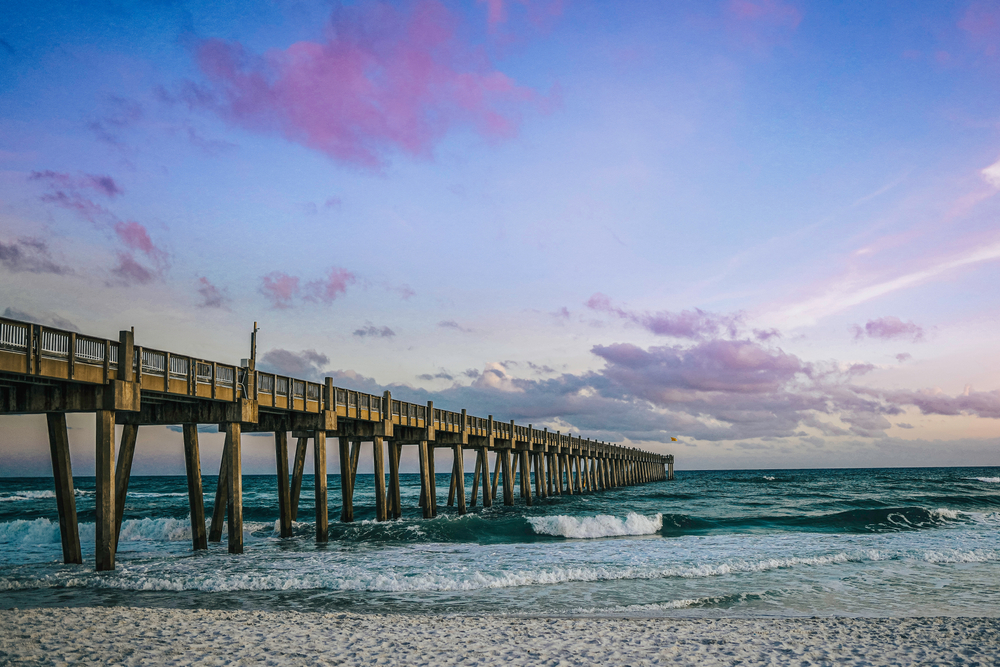 Pensacola, Florida pier at beach
