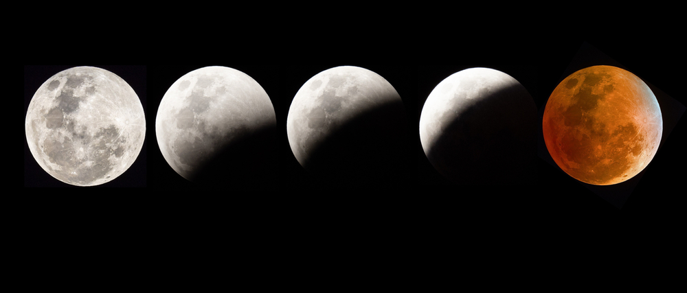 blood moon eclipse beautiful scene
