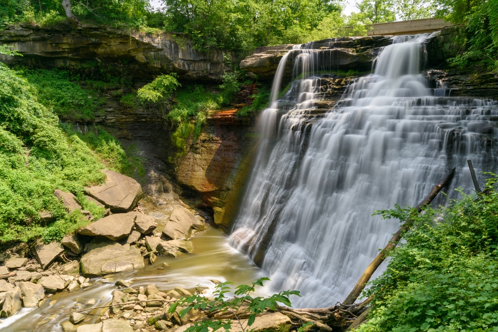 Brandywine falls, waterfall in Cuyahoga Valley National Park, Ohio