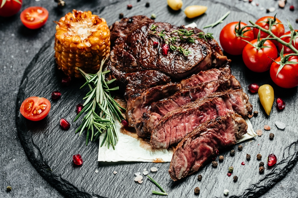 steak on plate