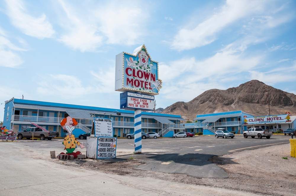 Tonopah,USA.08-14-2017.The Clown motel in Tonopah ,Nevada