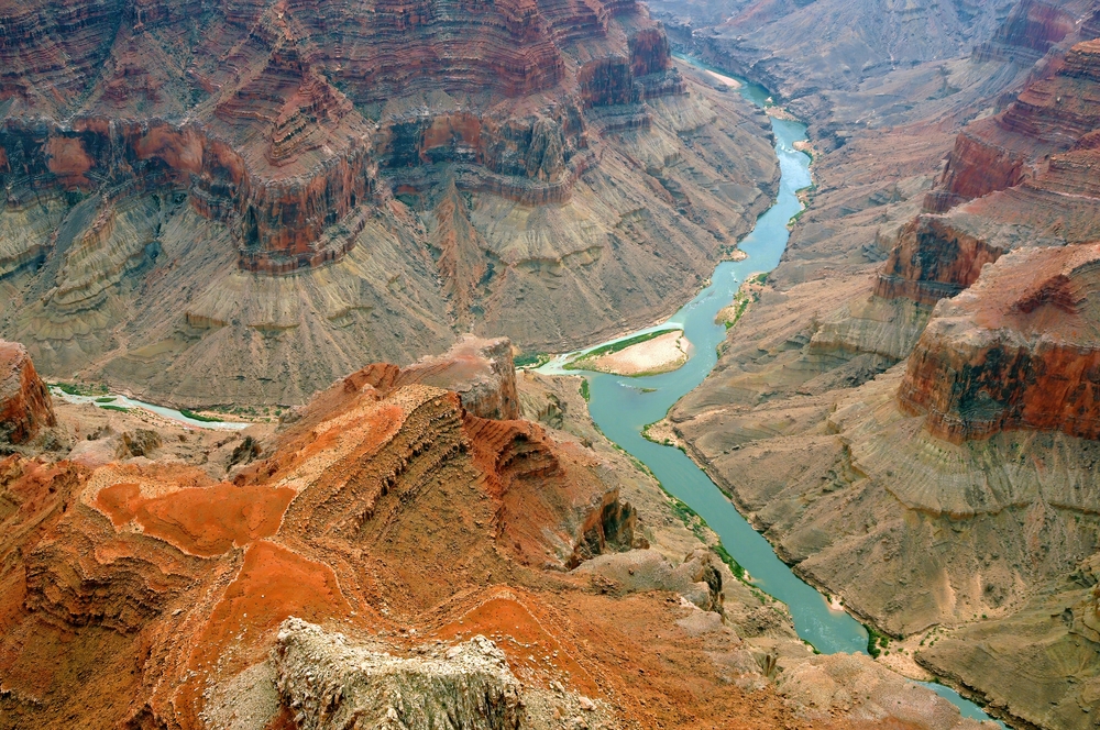 Aerial view Late afternoon in the Grand Canyon Arizona