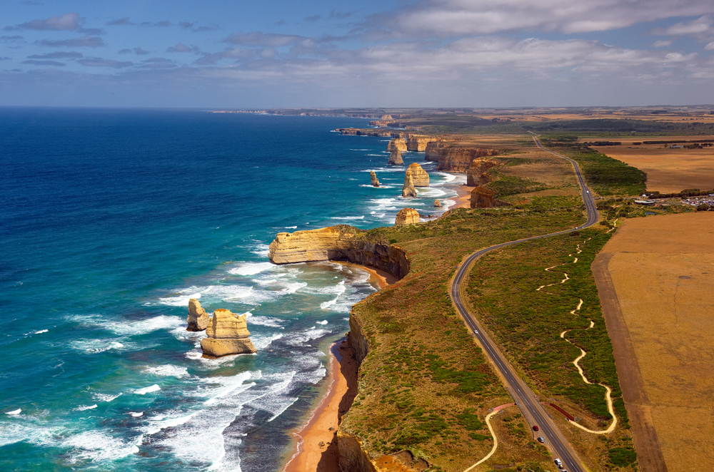 Great Ocean Road and 12 Apostles. Australia. Series of city and country
