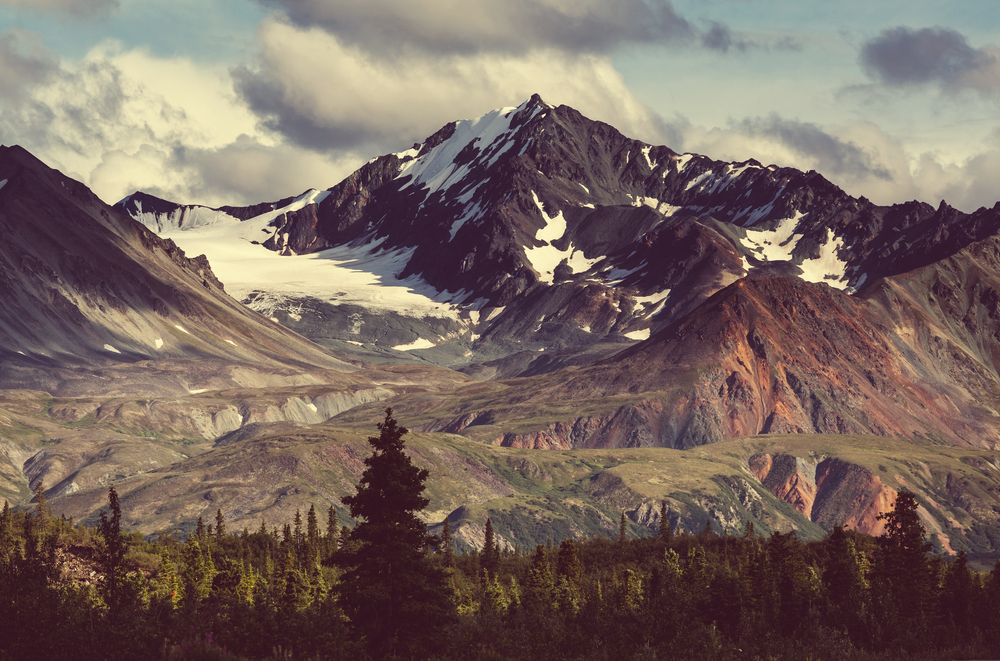 Landscapes on Denali highway.Alaska. Instagram filter.