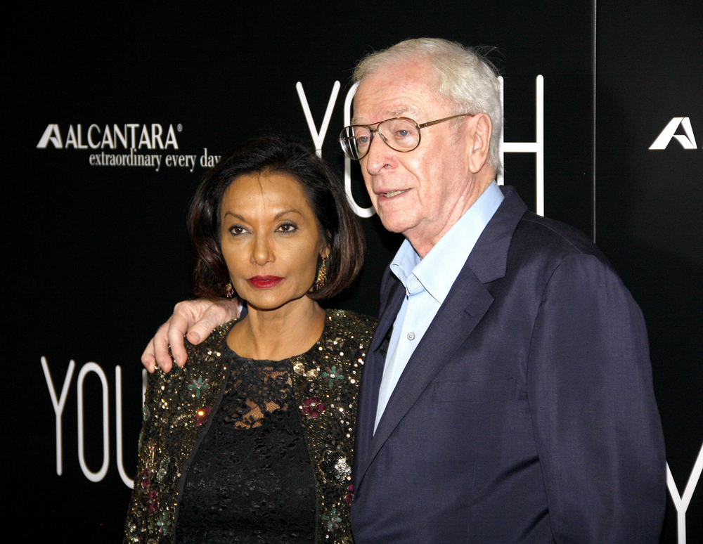 Shakira Caine and Michael Caine at the Los Angeles premiere of 'Youth' held at the DGA Theatre in Hollywood, USA on November 17, 2015.
