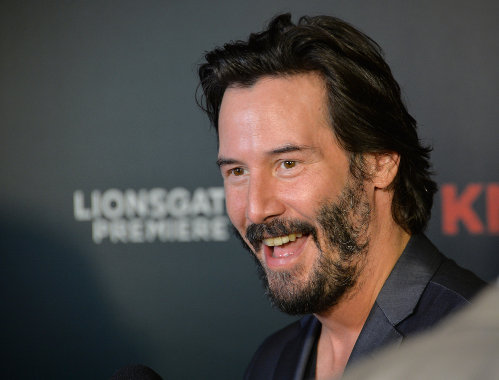 LOS ANGELES, CA - OCTOBER 7, 2015: Actor Keanu Reeves at the Los Angeles premiere of his movie "Knock Knock" at the TCL Chinese Theatre, Hollywood.