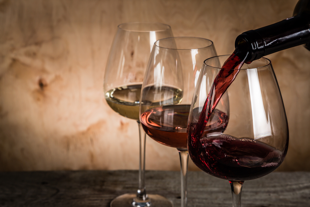 Selection of wine for tasting